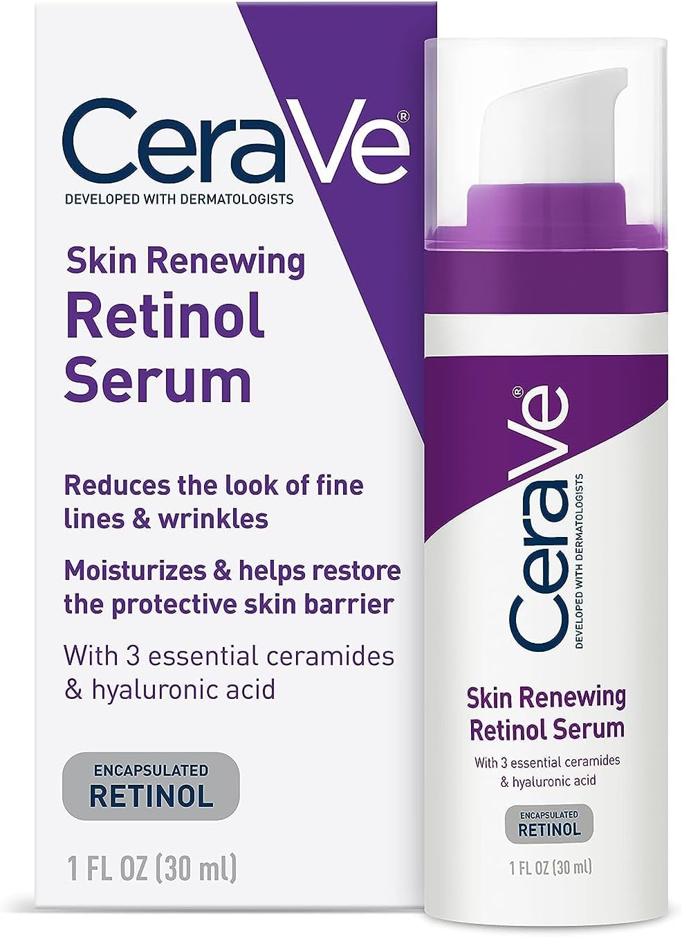 CeraVe Anti Aging Retinol Serum - Cream Serum for Smoothing Fine Lines and Skin Brightening