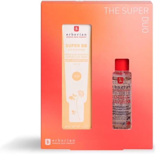 The Super Duo - Super BB 23 Oil Kit - Super BB Nude 40ml + Centella Cleansing Oil 30ml for acne prone skin